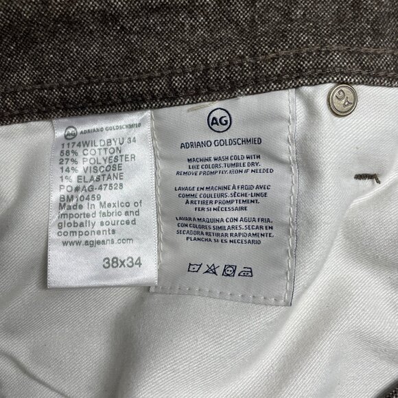 ADRIANO GOLDSCHMIED PANTS MENS SIZE 38 SUEDED THE GRADUATE TAILORED LEG NEUTRAL - Picture 7 of 10